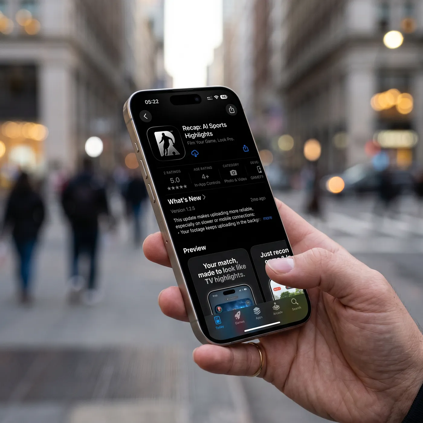 The Recap listing on the App Store